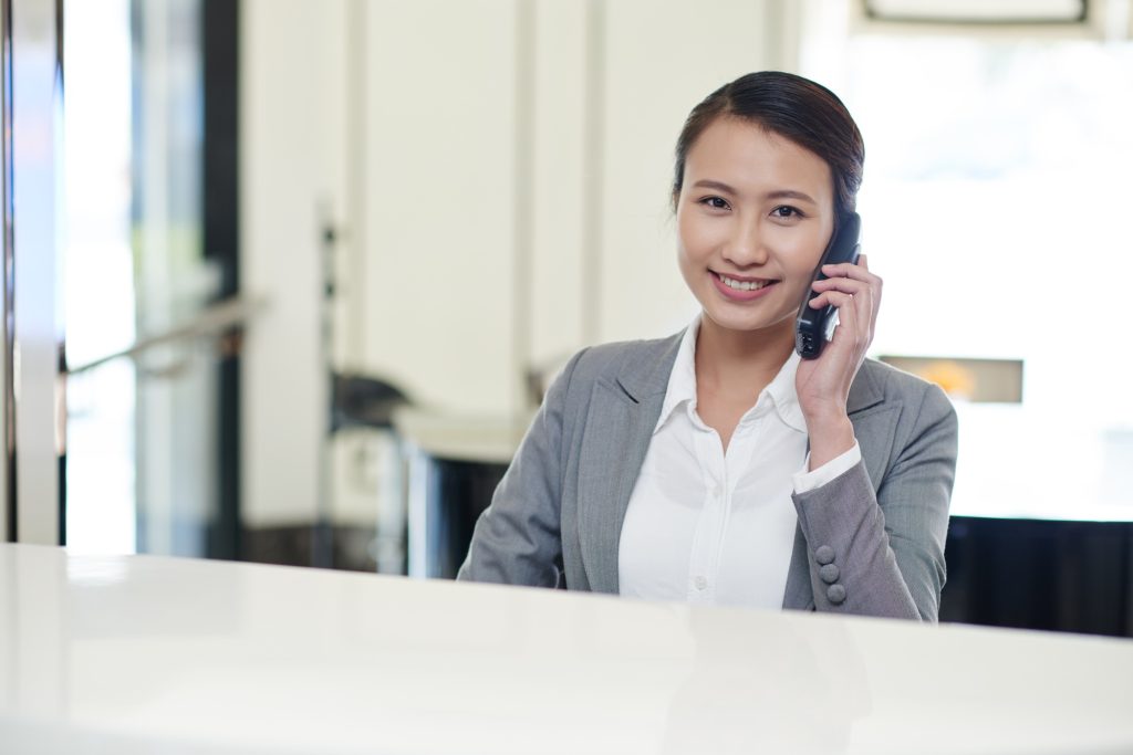Calling receptionist